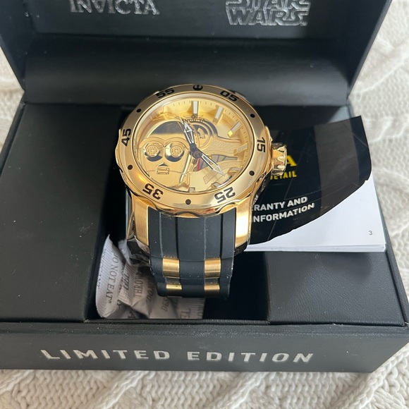 Invicta Men’s Star Wars Gold and Black Watch Limited Edition C-3PO OSFM - Picture 3 of 13